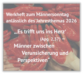 Werkheft zum Männersonntag anlässlich des Jahresthemas 2026  „‚Es trifft uns ins Herzʻ  (Apg  2,37) –  Männer zwischen  Verunsicherung und Perspektiven“